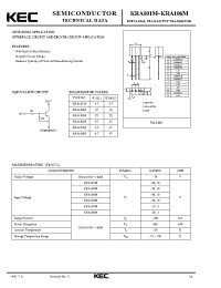 Datasheet KRA106M manufacturer KEC